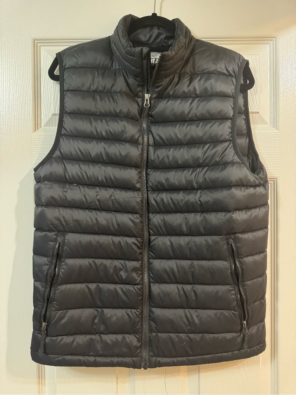 Weatherproof Men's Quilted Puffer Vest in Charcoal Gray